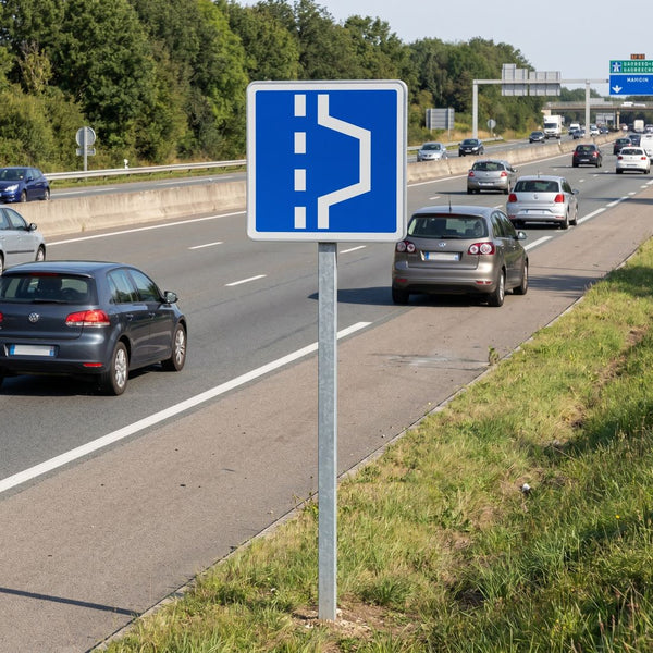 Panneau C8 — Arrêt d'urgence — mise en situation sur voirie