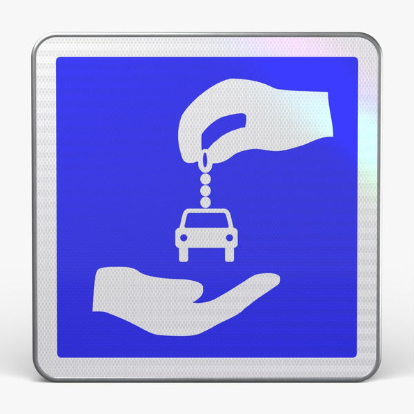 Panneau C9 — Station d'autopartage — vue de face