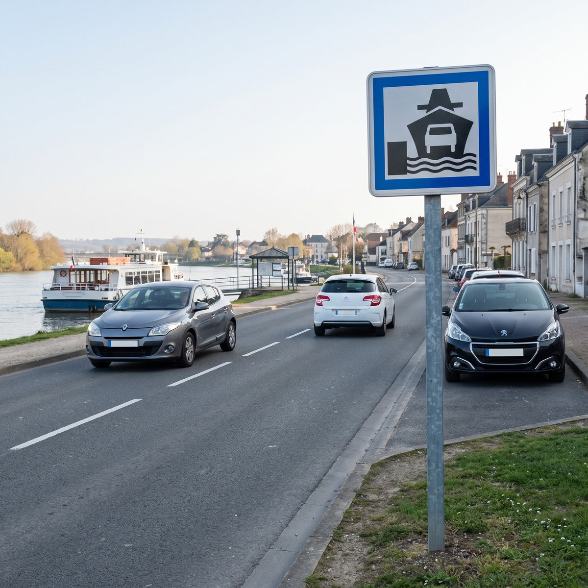 Panneau CE10 — Embarcadère — mise en situation