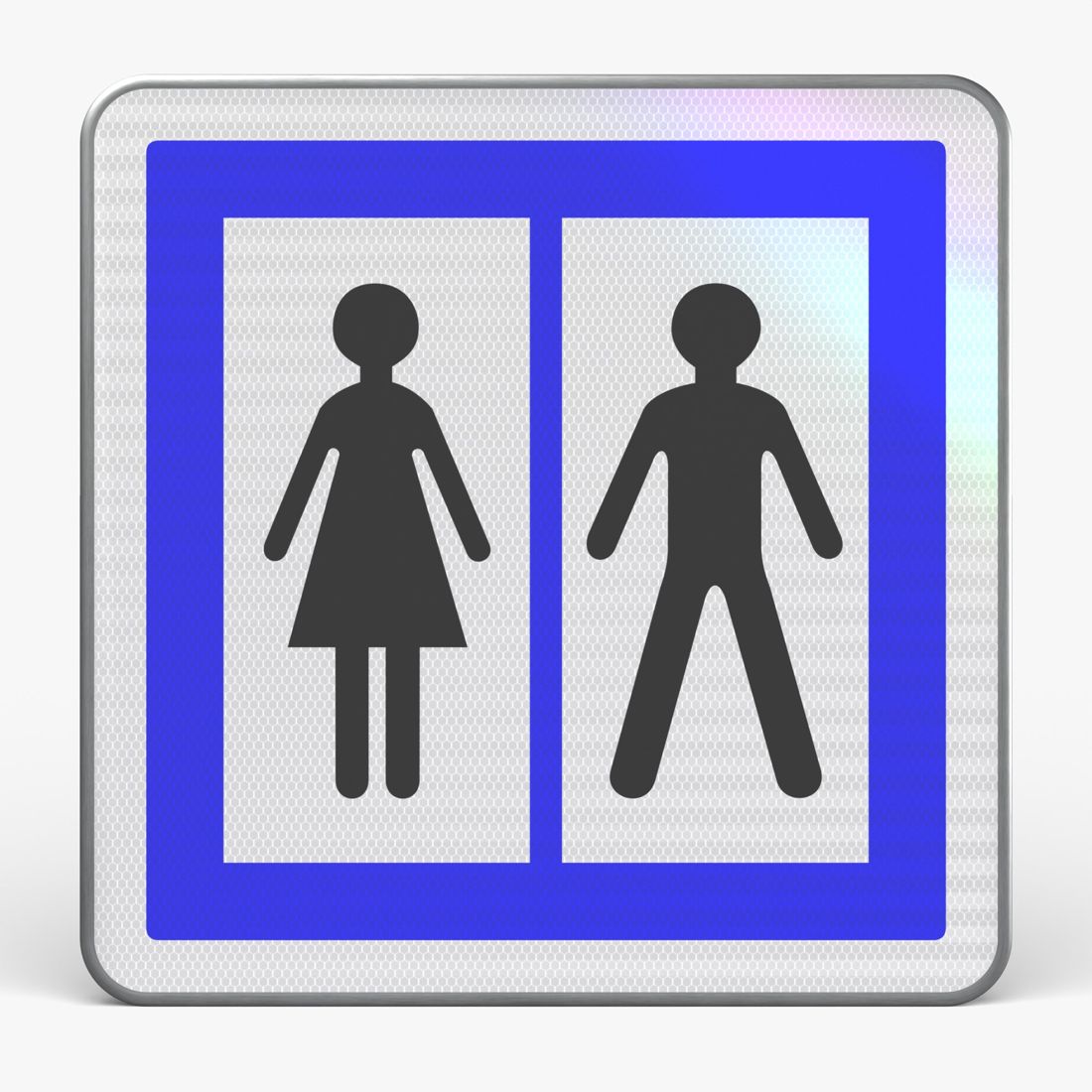 Panneau CE12 — Toilettes ouvertes au public — vue de face Image principale du produit