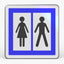 Panneau CE12 — Toilettes ouvertes au public — vue de face