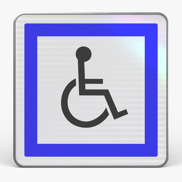 Panneau CE14 — Installations accessibles aux personnes handicapées — vue de face