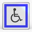 Panneau CE14 — Installations accessibles aux personnes handicapées — vue de face