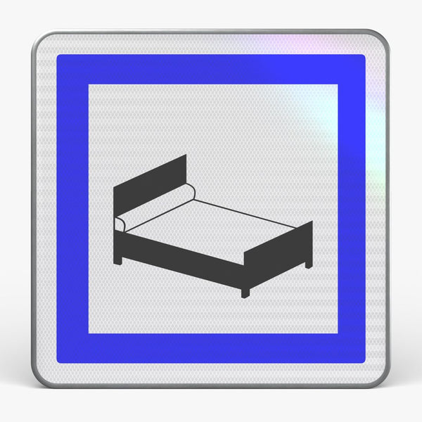 Panneau CE17 — Hôtel ou motel — vue de face