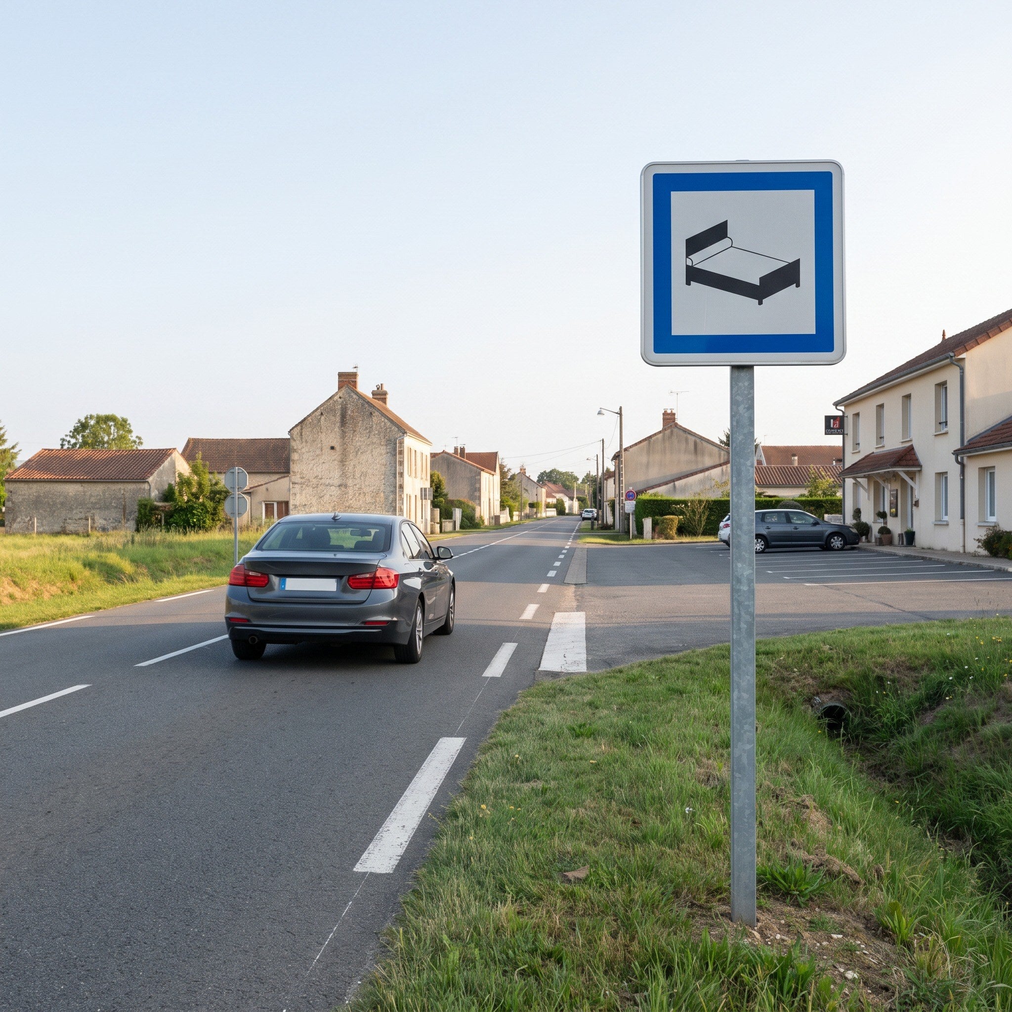 Panneau routier hôtel ou motel CE17 Image secondaire du produit