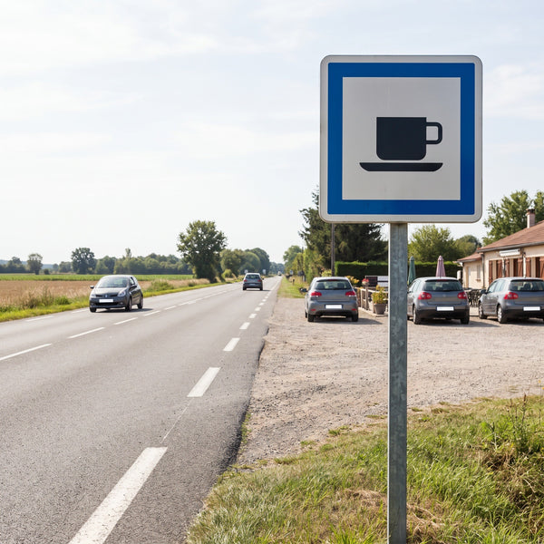 Panneau CE18 — Débit de boissons ou de denrées alimentaires — mise en situation