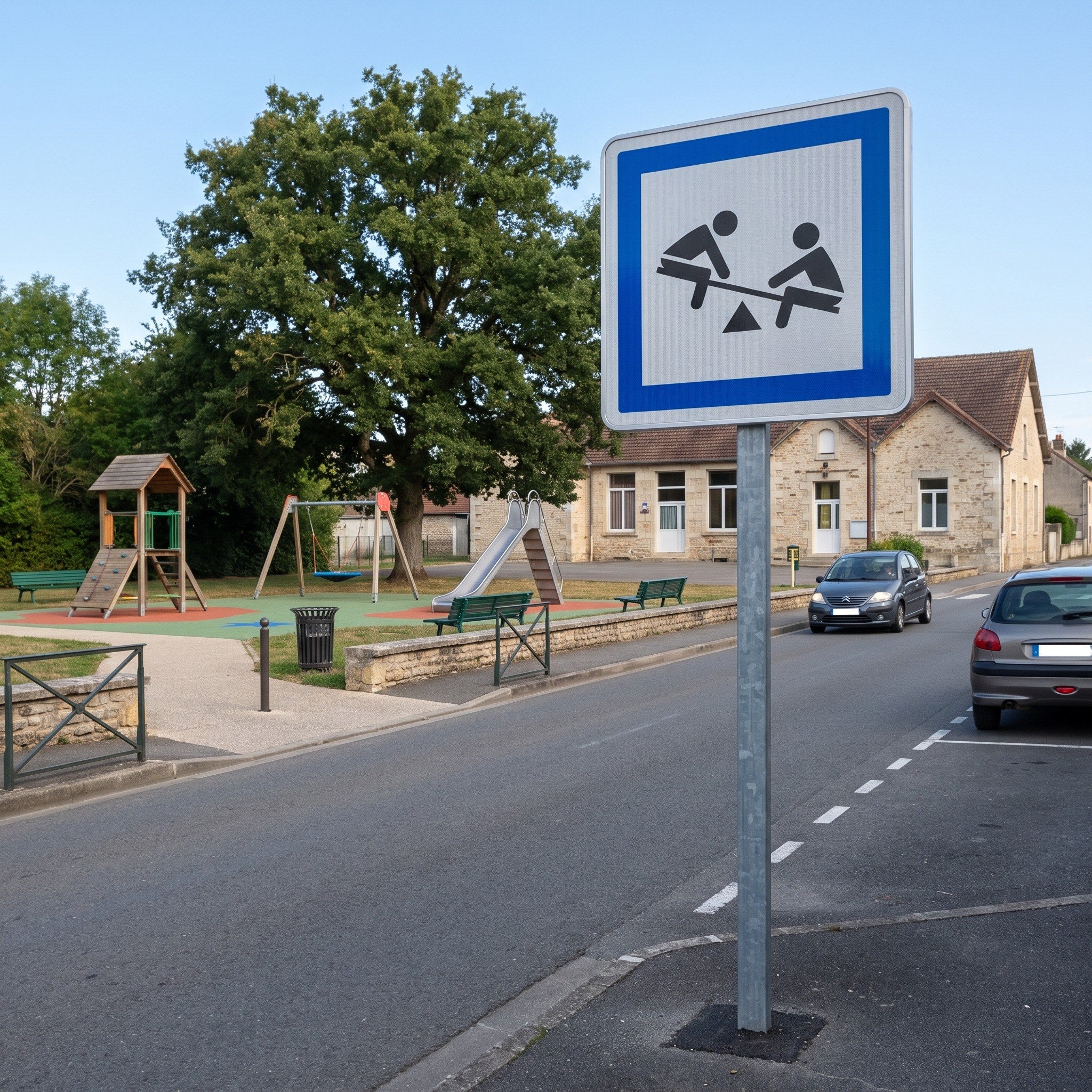 Panneau routier aire de jeux pour enfants CE23 Image secondaire du produit