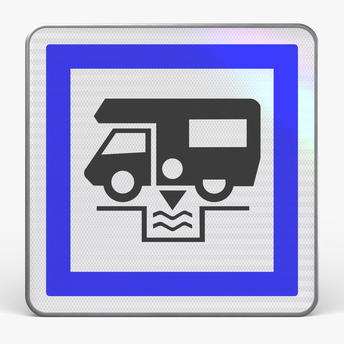 Panneau CE24 — Station de vidange pour caravanes et camping-cars — vue de face Image principale du produit