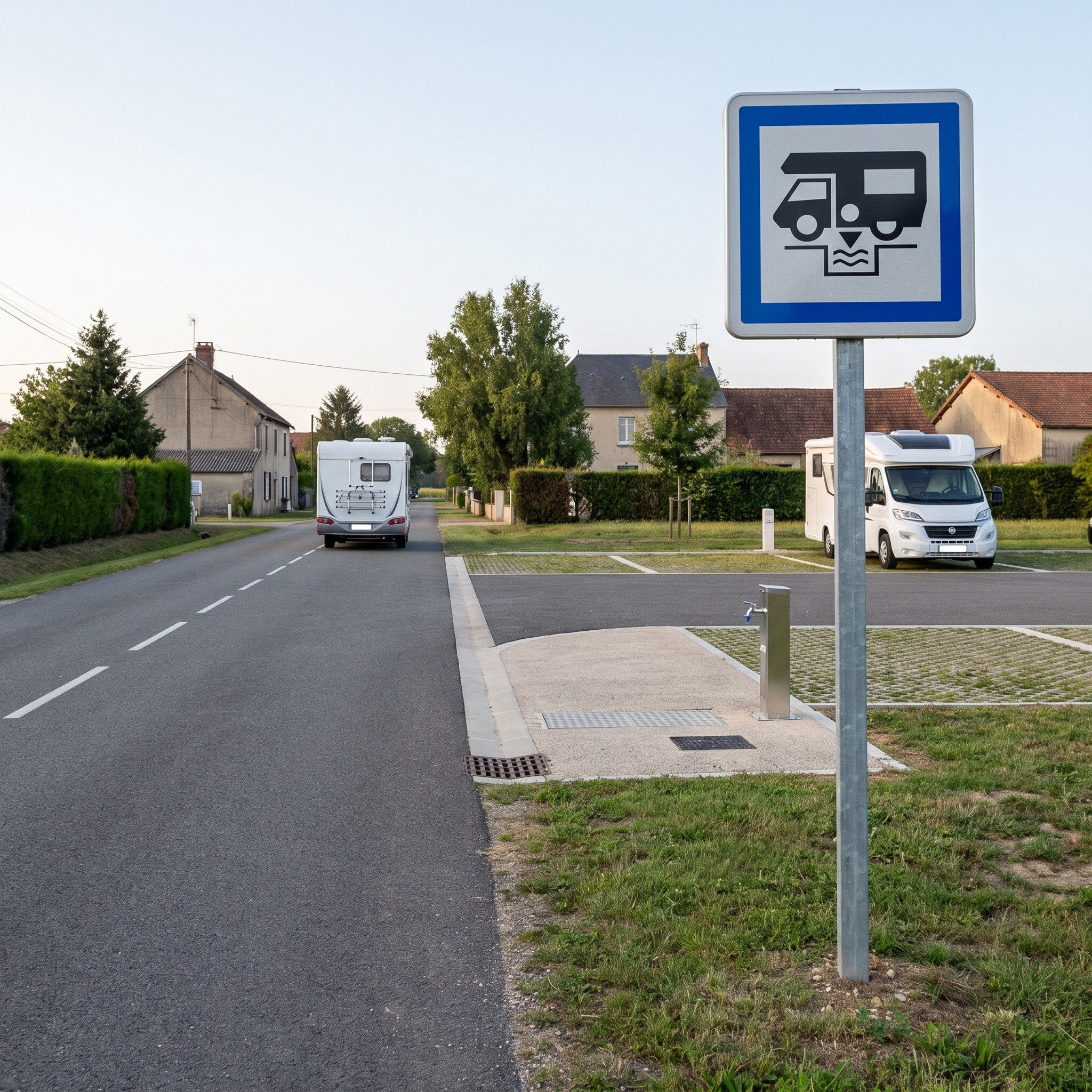Panneau routier station de vidange pour caravanes et camping-cars CE24 Image secondaire du produit
