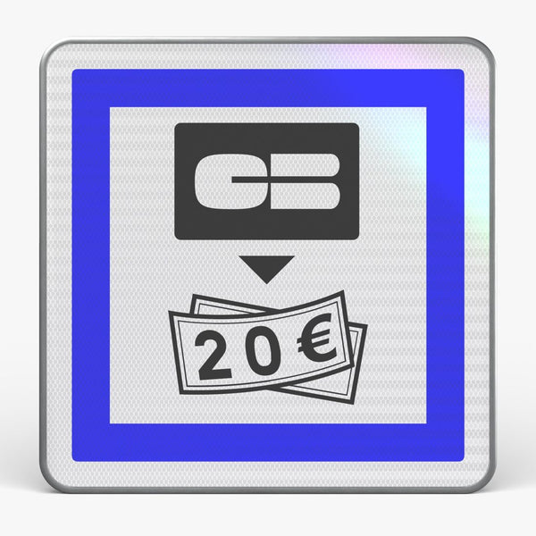 Panneau CE25 — Distributeur automatique de billets — vue de face