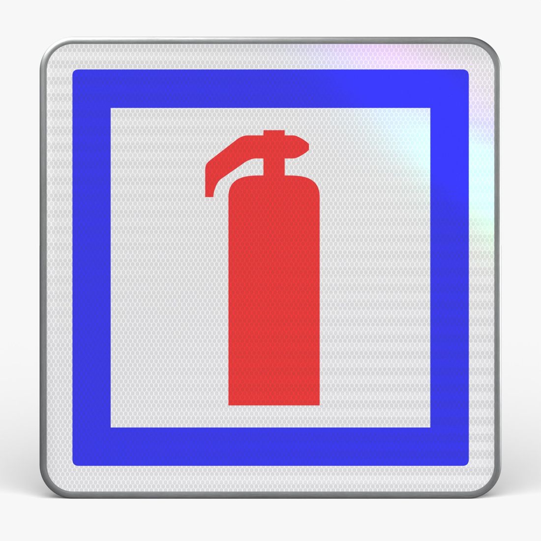 Panneau CE29 — Équipement de lutte contre l'incendie — vue de face