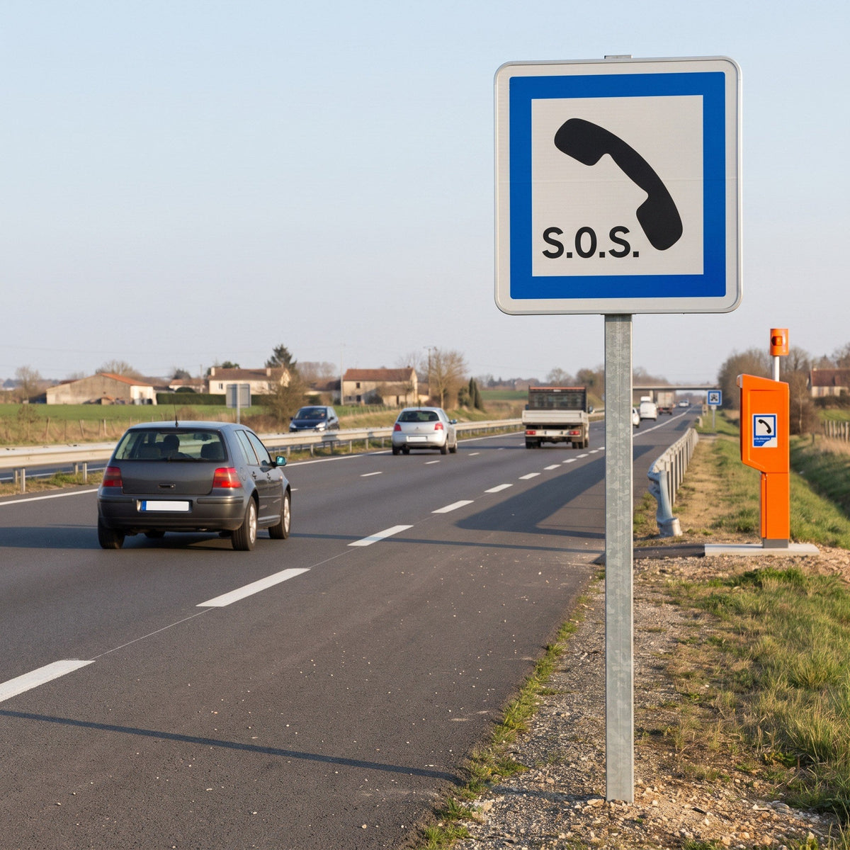 Panneau CE2A — Poste d'appel d'urgence — mise en situation