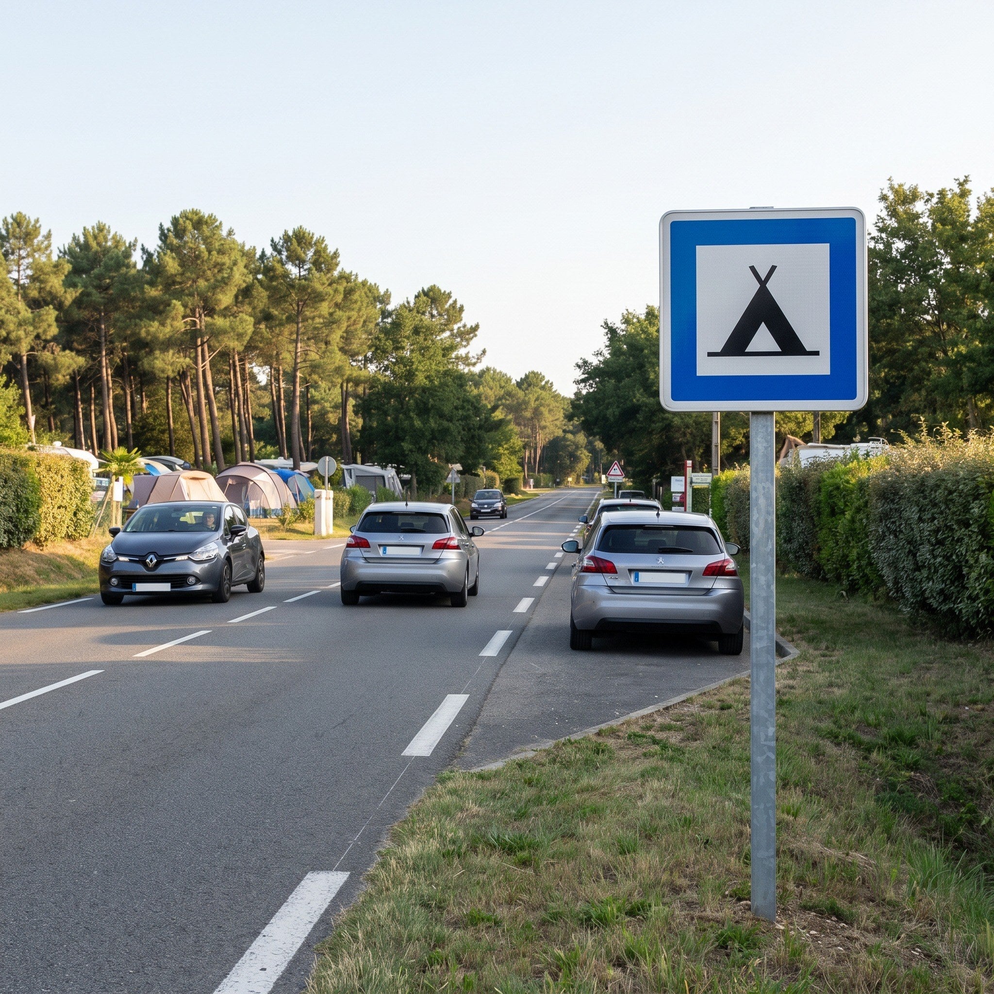 Panneau routier terrain de camping pour tentes CE4a Image secondaire du produit