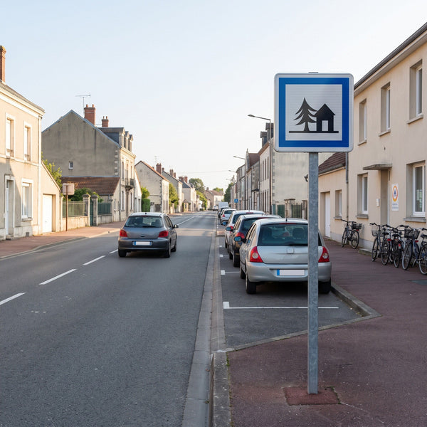 Panneau CE5A — Auberge de jeunesse — mise en situation