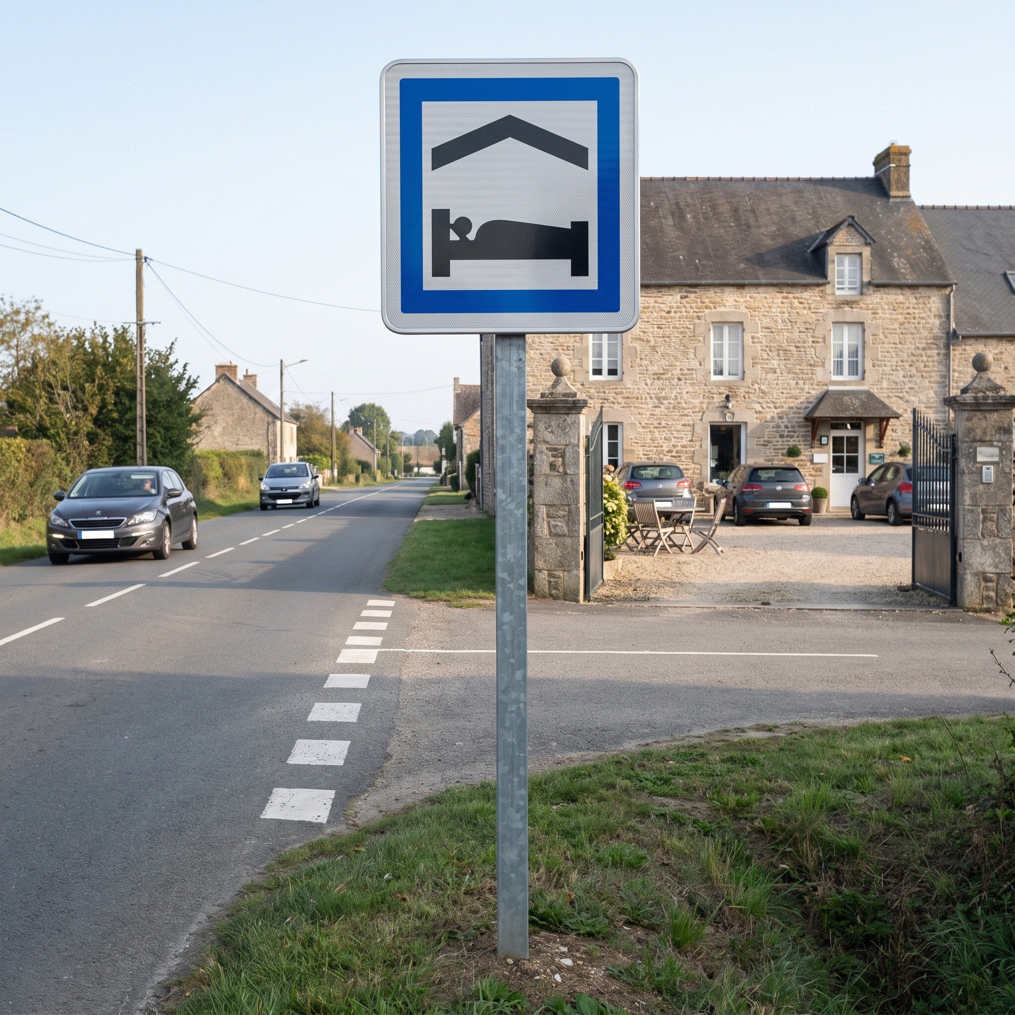 Panneau routier chambre d'hôtes ou gîte CE5b Image secondaire du produit