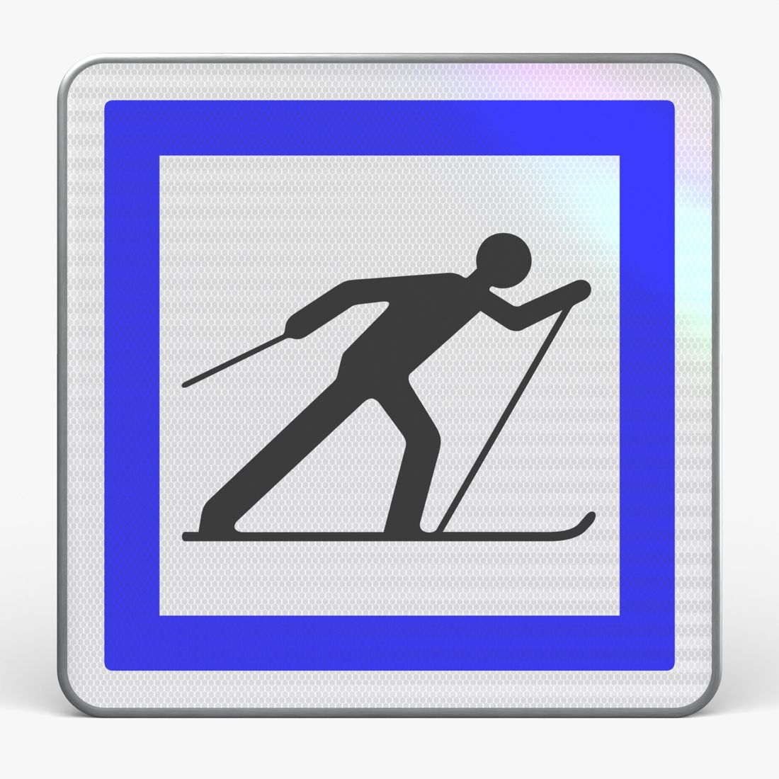 Panneau CE6B — Point de départ d'un itinéraire de ski de fond — vue de face Image principale du produit
