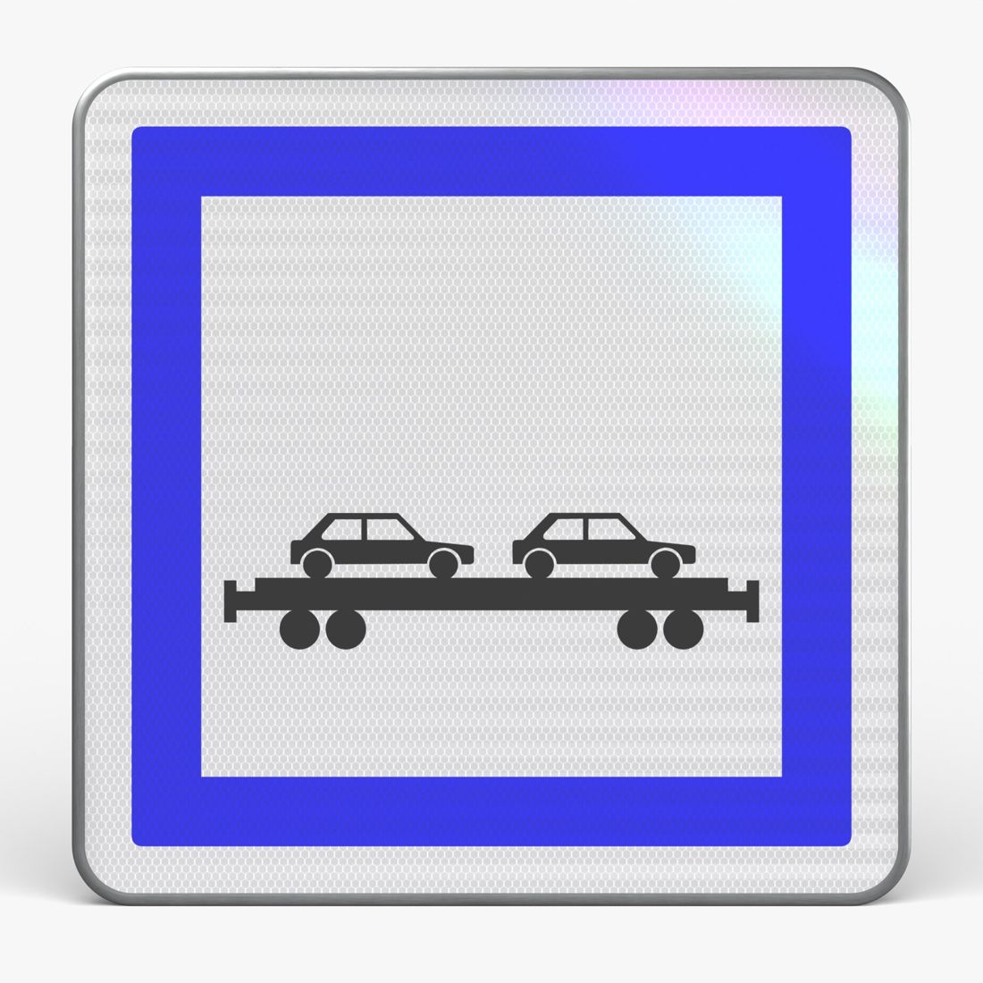 Panneau CE8 — Gare auto-train — vue de face