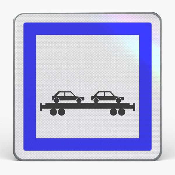 Panneau CE8 — Gare auto-train — vue de face