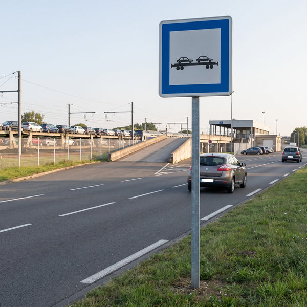 Panneau CE8 — Gare auto-train — mise en situation