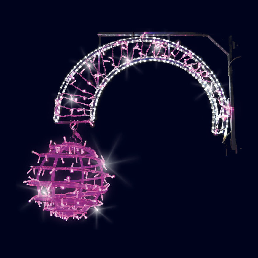 Eden boule 3D, décor lumineux pour candélabre (Lumifête)