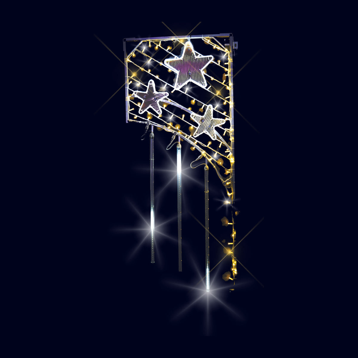 Étoile fondante, décor lumineux pour candélabre (Lumifête) Image principale du produit