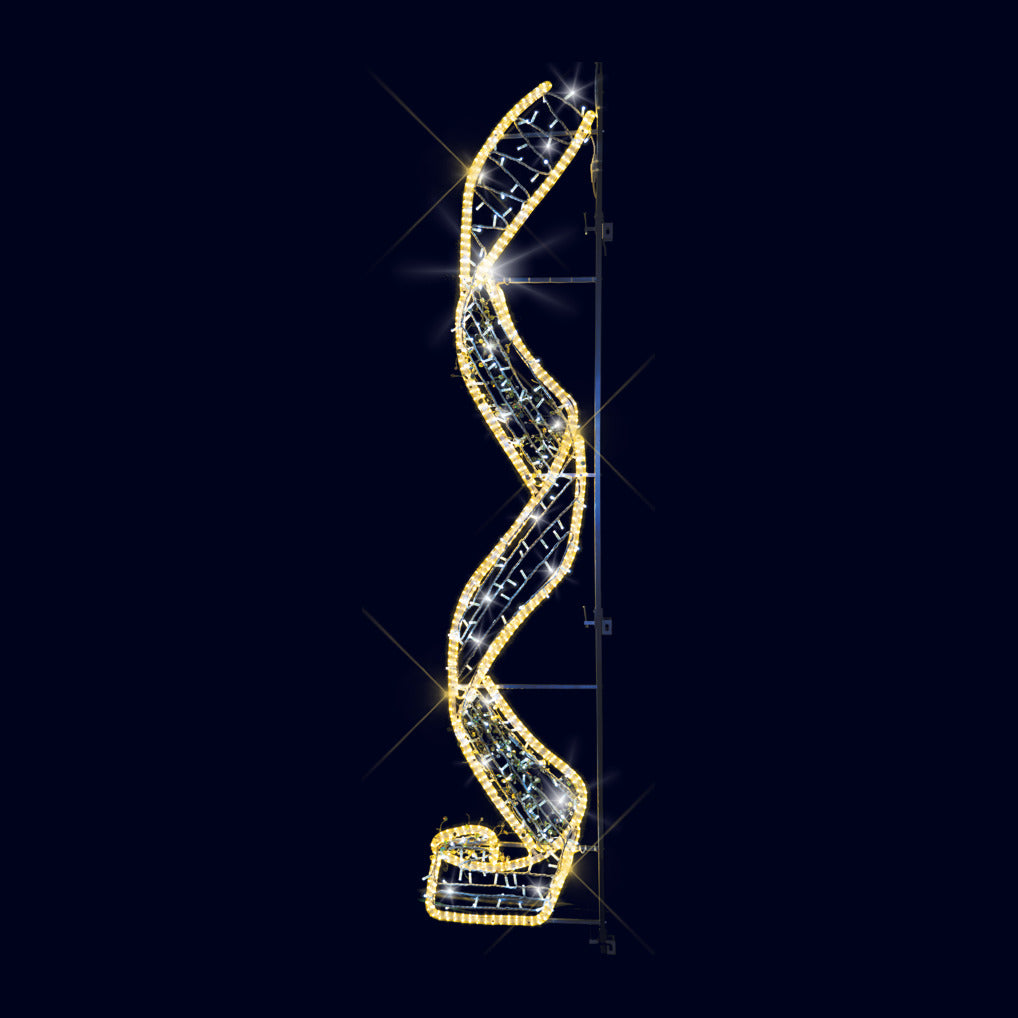 Ruban torsadé, décor lumineux pour candélabre (Lumifête) Image principale du produit