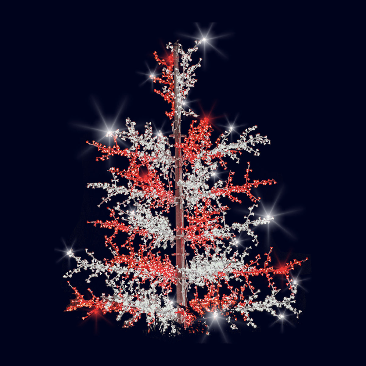 Sapin rameaux, décor lumineux 3D à poser (Lumifête) Image principale du produit