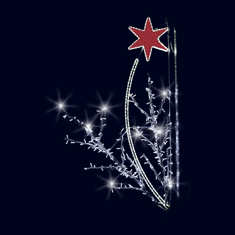 Rameau d’étoile, décor lumineux pour candélabre (Lumifête) Image principale du produit