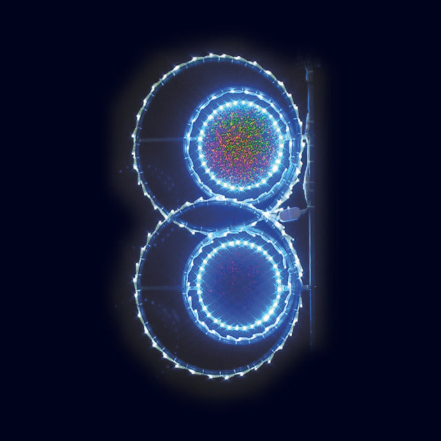 Bleuet, décor lumineux pour candélabre (Lumifête)