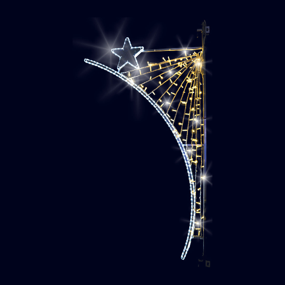 Volée d’étoiles, décor lumineux pour candélabre (Lumifête)