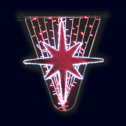 Étoile du nord, décor lumineux pour candélabre (Lumifête)