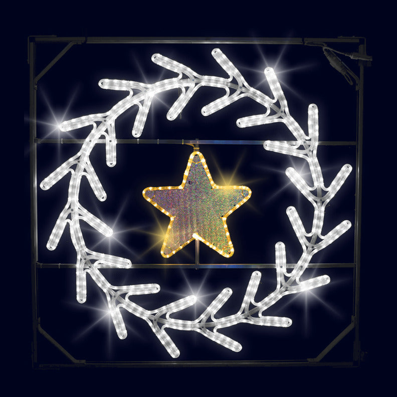 Couronne étoile, décor lumineux pour candélabre (Lumifête)