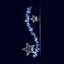 Courbe fleurie, décor lumineux pour candélabre (Lumifête)