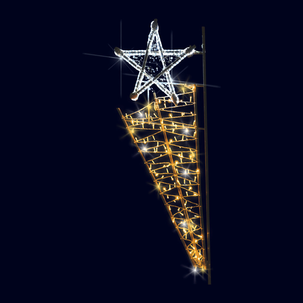 Portée bambou, décor lumineux pour candélabre (Lumifête)