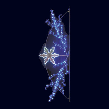 Cristal rameaux, décor lumineux pour candélabre (Lumifête)