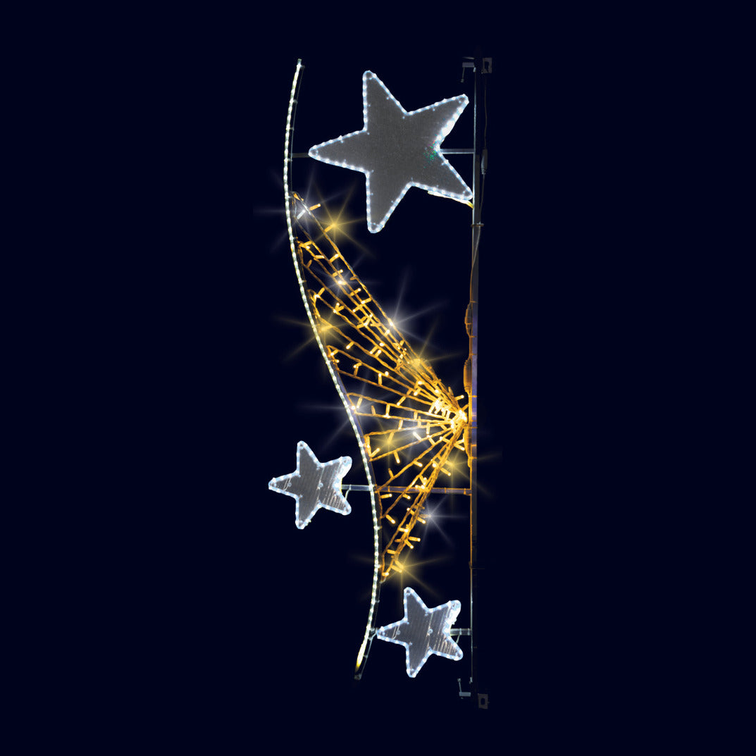 Parure dorée, décor lumineux pour candélabre (Lumifête)