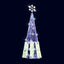 Cône bleu pluie, décor lumineux 3D à poser (Lumifête)