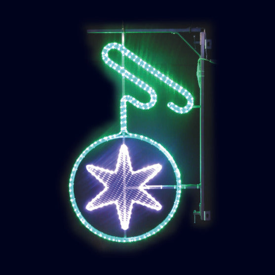 Boule 6 branches, décor lumineux pour candélabre (Lumifête)