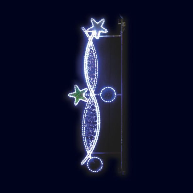 Courbes bulles, décor lumineux pour candélabre (Lumifête) Image principale du produit