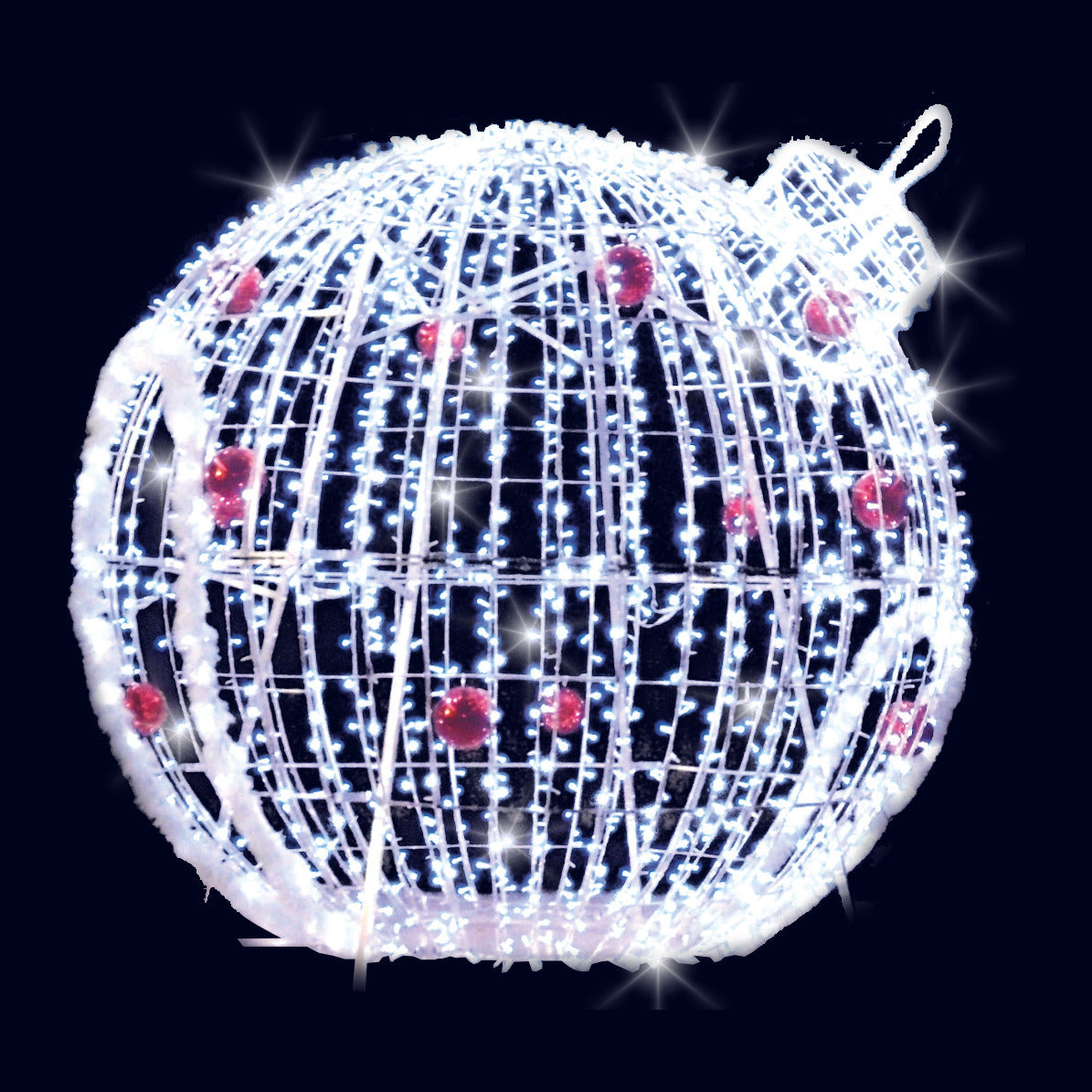 Igloo boule, décor lumineux 3D à poser (Lumifête) Image principale du produit