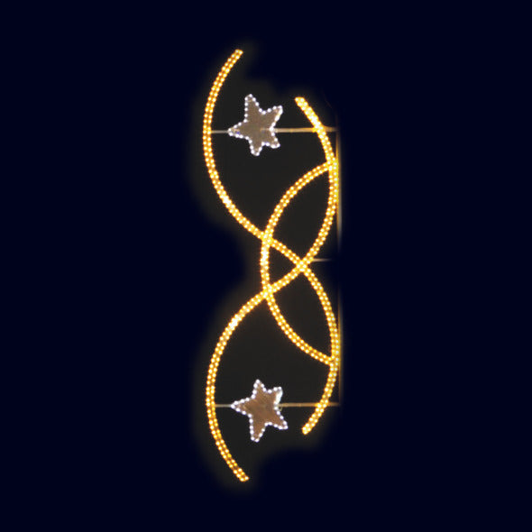 Entrelacs étoiles, décor lumineux pour candélabre (Lumifête) Image principale du produit