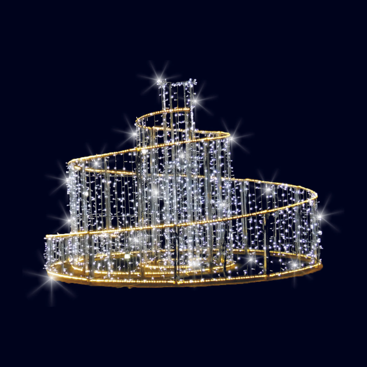 Fontaine Babel, décor lumineux 3D à poser (Lumifête) Image principale du produit