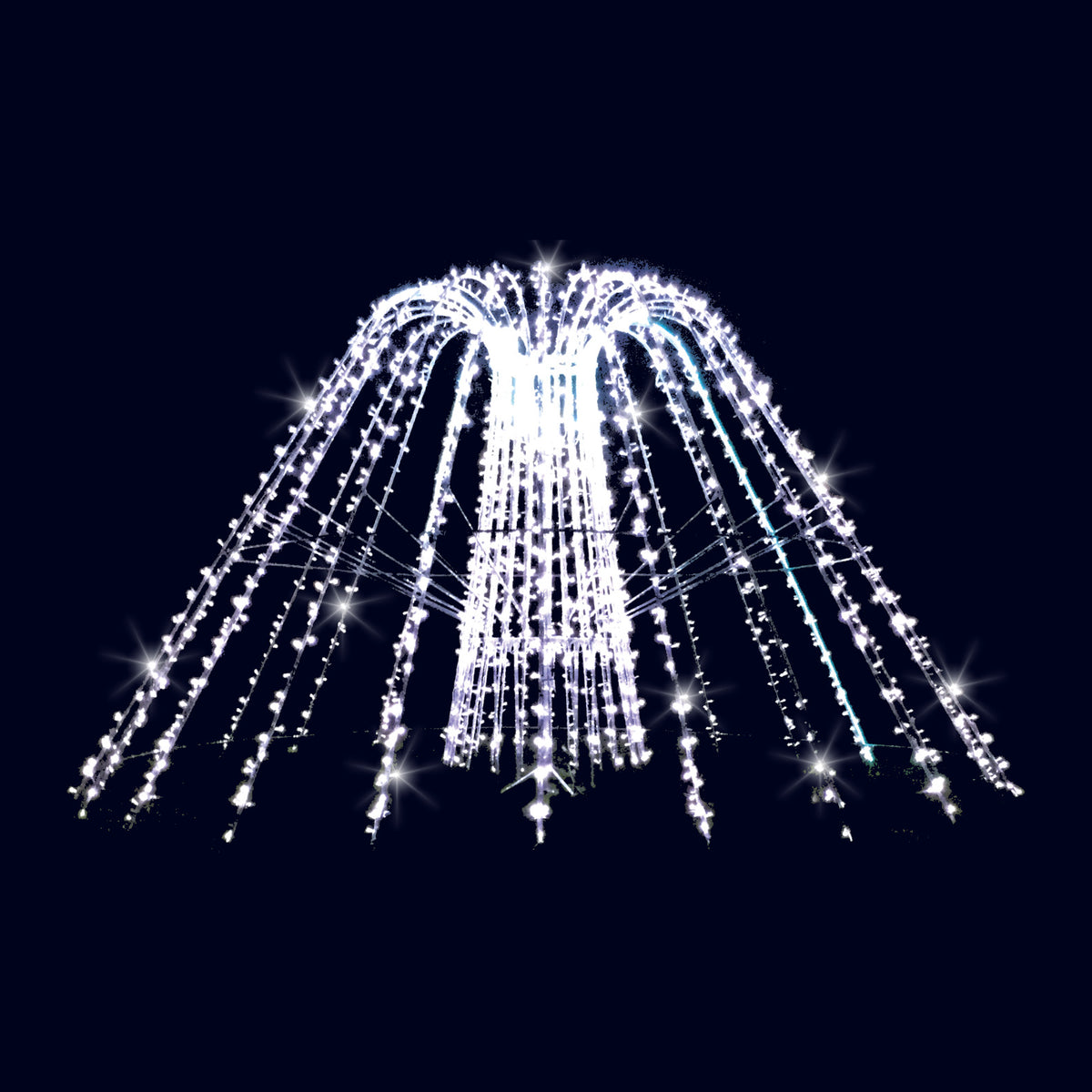 Fontaine basse, décor lumineux 3D à poser (Lumifête) Image principale du produit