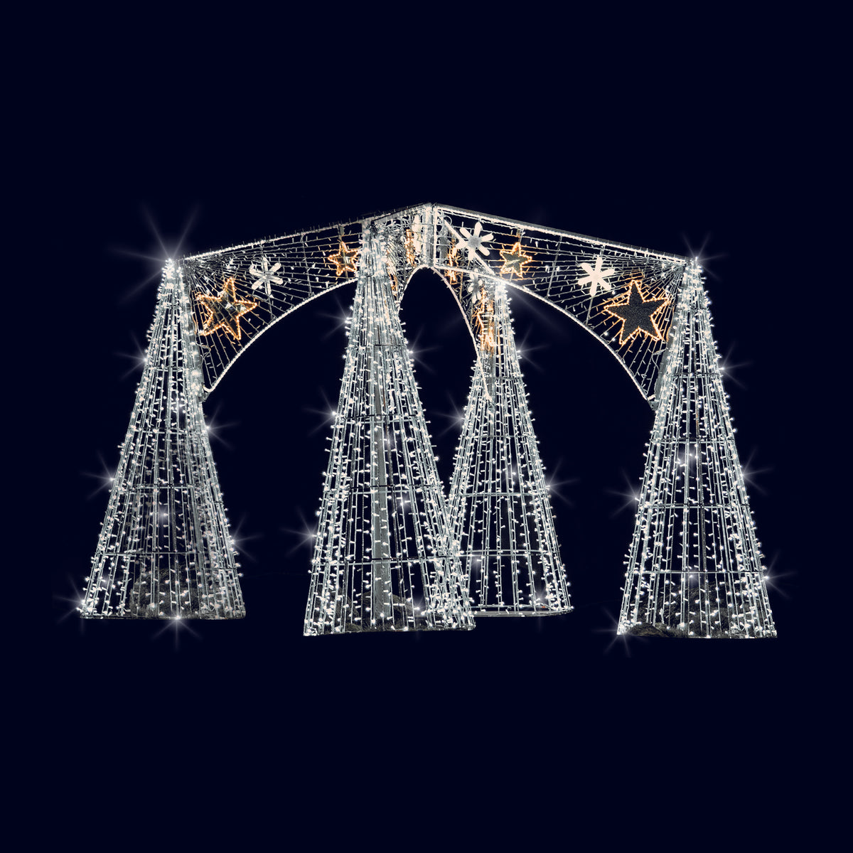 Arche gloriette 3D, décor lumineux 3D à poser (Lumifête) Image principale du produit