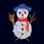 Bonhomme de neige, décor lumineux 3D à poser (Lumifête)