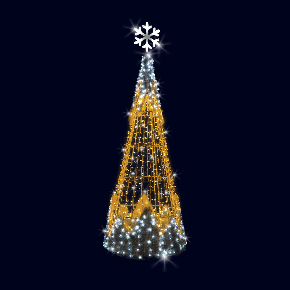 Cône montagnes, décor lumineux 3D à poser (Lumifête) Image principale du produit