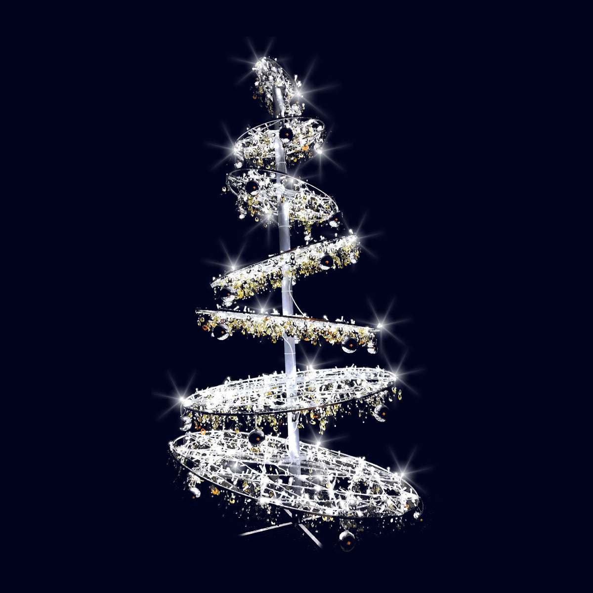 Disques pyramide, décor lumineux 3D à poser (Lumifête) Image principale du produit