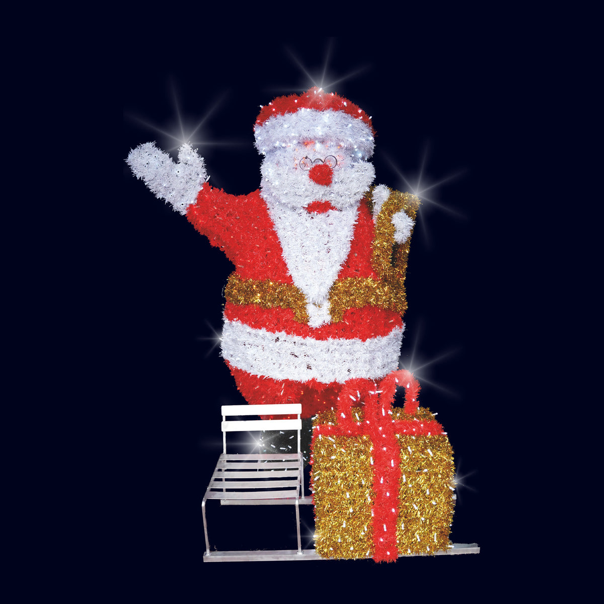 Père Noël, décor lumineux 3D à poser (Lumifête) Image principale du produit