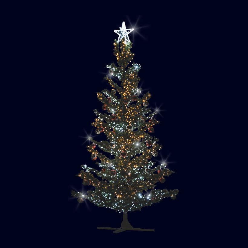 Sapin lumineux, décor lumineux 3D à poser (Lumifête) Image principale du produit