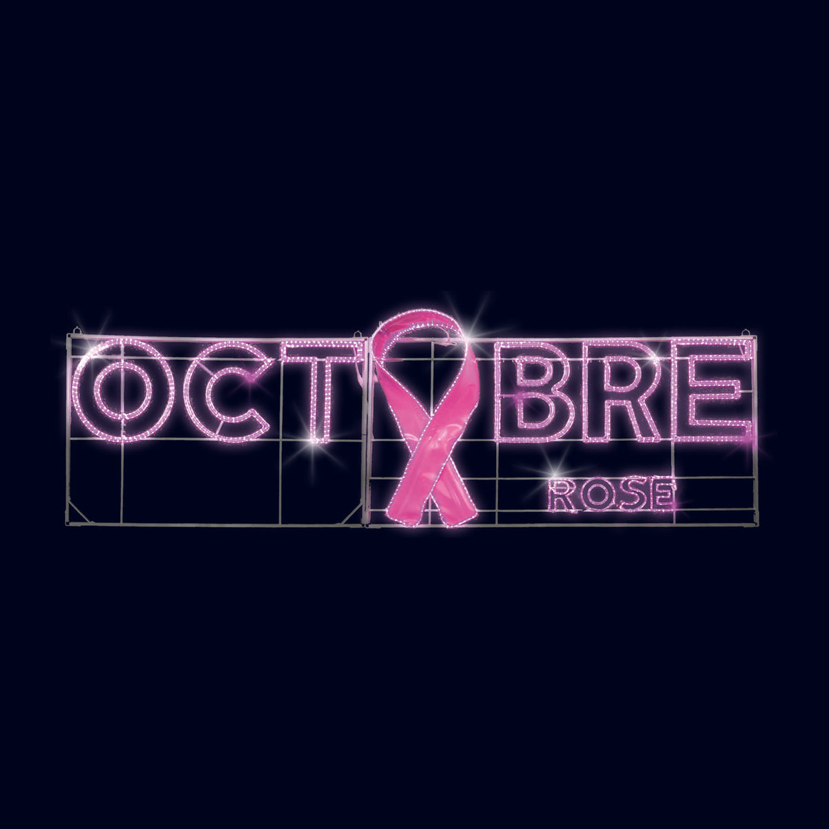 Octobre rose, texte lumineux de traversée (Lumifête)